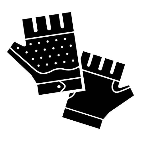 Climbing gloves icon, simple styleのイラスト素材