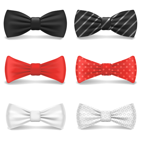 Bowtie icon set. Realistic set of bowtie vector icons for web designのイラスト素材
