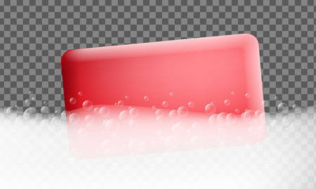 Foam effect banner, realistic styleのイラスト素材
