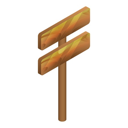 Way signboard icon. Isometric of way signboard vector icon for web design isolated on white backgroundのイラスト素材