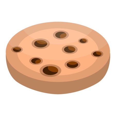 Sugar biscuit icon. Isometric of sugar biscuit vector icon for web design isolated on white backgroundのイラスト素材