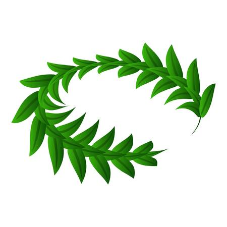 Decoration green laurel icon. Isometric of decoration green laurel vector icon for web design isolated on white backgroundのイラスト素材