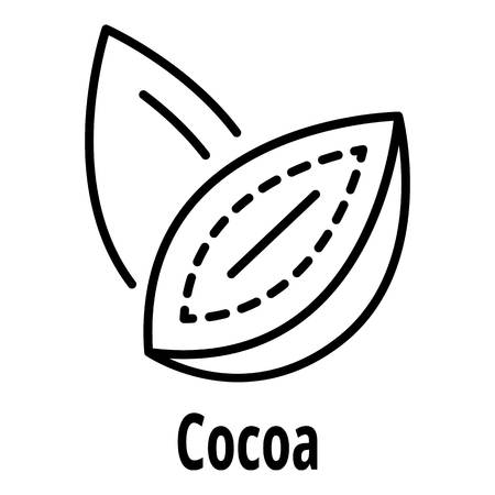Cocoa nut icon. Outline cocoa nut vector icon for web design isolated on white backgroundのイラスト素材
