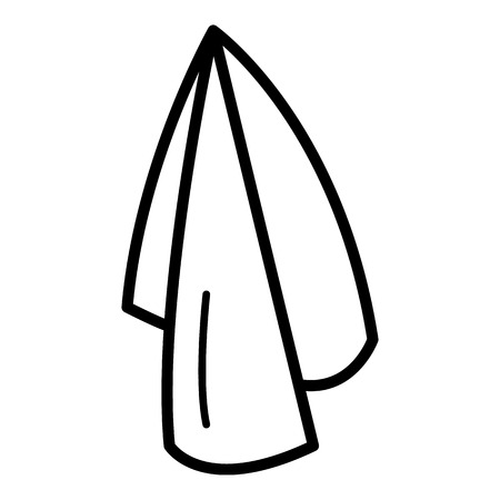 Wet towel icon. Outline wet towel vector icon for web design isolated on white backgroundのイラスト素材