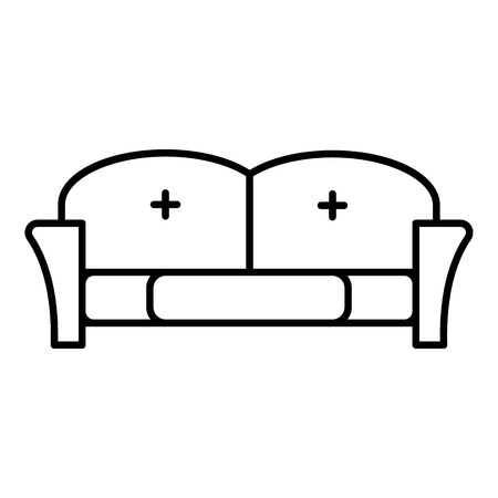 Tuxedo sofa icon. Outline tuxedo sofa vector icon for web design isolated on white backgroundのイラスト素材