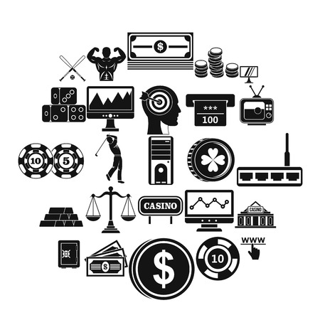 Big bet icons set. Simple set of 25 big bet vector icons for web isolated on white backgroundのイラスト素材