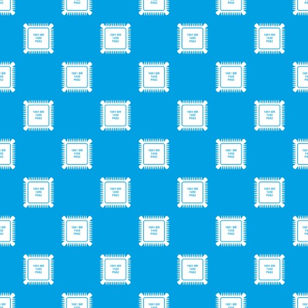 Processor microchip pattern vector seamless blue repeat for any useのイラスト素材