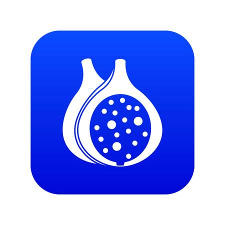 Fig fruit icon digital blue for any design isolated on white vector illustrationのイラスト素材