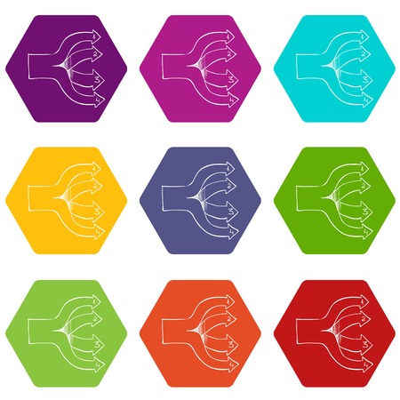 Four arrows infographics. Hand drawn illustration of four arrows vector infographicsfor webのイラスト素材