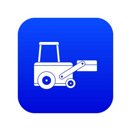 Truck to lift cargo icon digital blue for any design isolated on white vector illustrationのイラスト素材