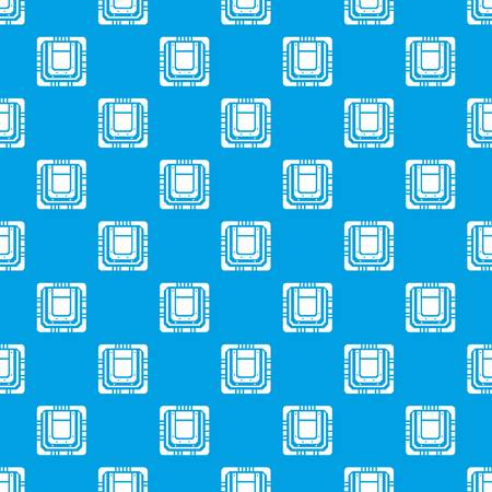 Modern microchip pattern vector seamless blue repeat for any useのイラスト素材