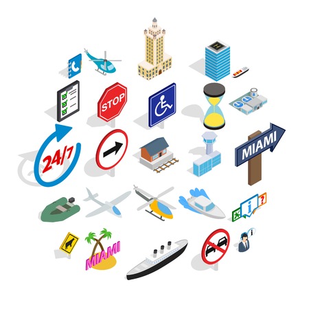 Expensive transport icons set. Isometric set of 25 expensive transport vector icons for web isolated on white backgroundのイラスト素材