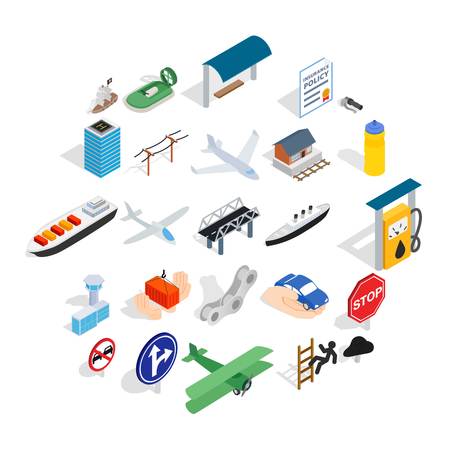 Carry over icons set. Isometric set of 25 carry over vector icons for web isolated on white backgroundのイラスト素材