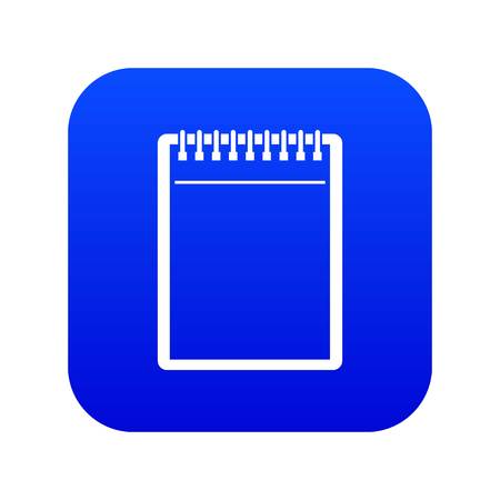 Blank spiral notepad icon digital blue for any design isolated on white vector illustrationのイラスト素材