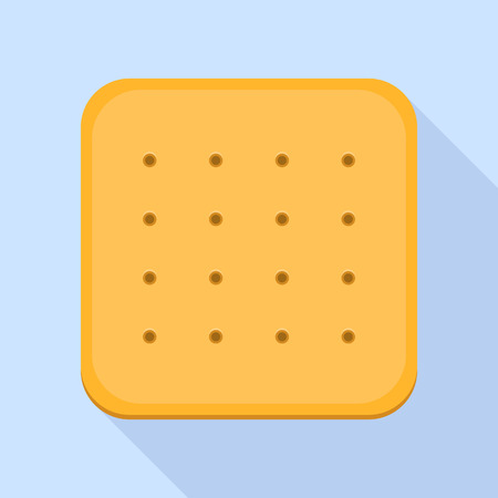 Square cracker icon. Flat illustration of square cracker vector icon for web designのイラスト素材