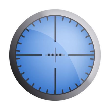 Blue crosshair icon. Realistic illustration of blue crosshair vector icon for web designのイラスト素材