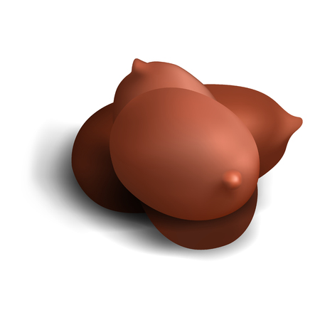 Eco peanuts icon. Realistic illustration of eco peanuts vector icon for web designのイラスト素材