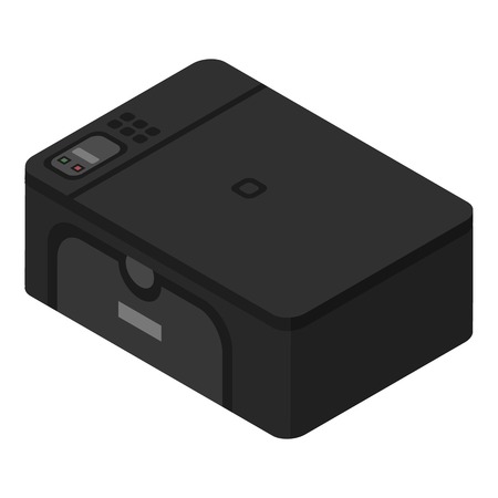 Home printer icon, isometric styleのイラスト素材