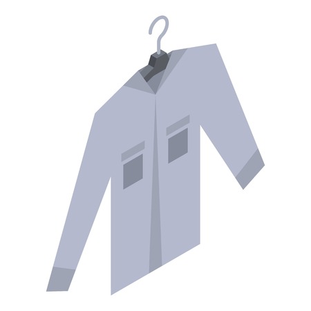 Grey shirt hanger icon. Isometric of grey shirt hanger vector icon for web design isolated on white backgroundのイラスト素材