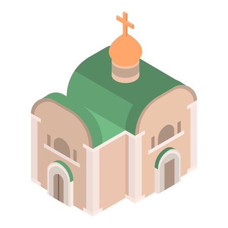 Church icon, isometric styleのイラスト素材