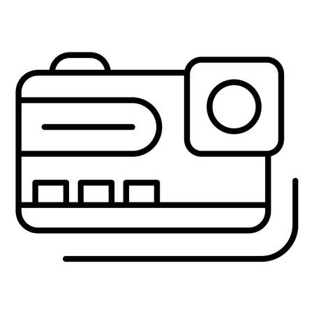 Action camera icon. Outline action camera vector icon for web design isolated on white backgroundのイラスト素材