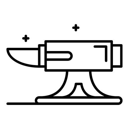Metal anvil icon, outline styleのイラスト素材