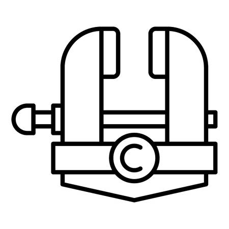 Blacksmith vise icon. Outline blacksmith vise vector icon for web design isolated on white backgroundのイラスト素材