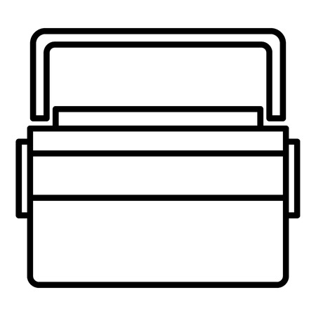 Big lunchbox icon. Outline big lunchbox vector icon for web design isolated on white backgroundのイラスト素材