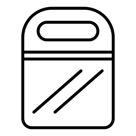 Lunch package icon. Outline lunch package vector icon for web design isolated on white backgroundのイラスト素材