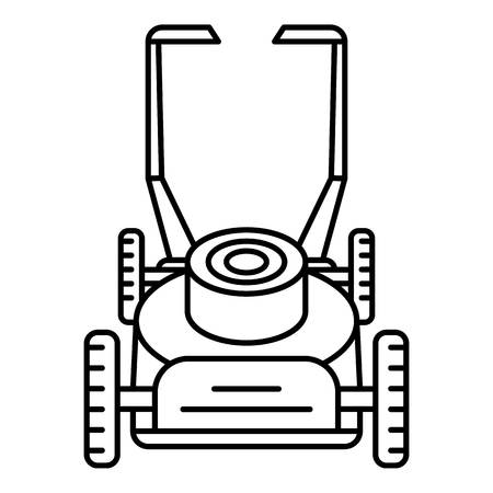 Motor lawn mower icon. Outline motor lawn mower vector icon for web design isolated on white backgroundのイラスト素材