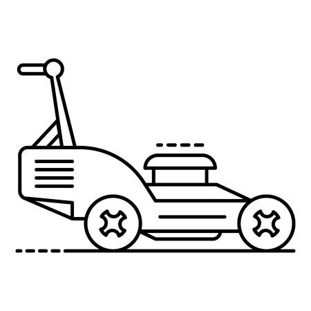 Petrol lawn mower icon. Outline petrol lawn mower vector icon for web design isolated on white backgroundのイラスト素材