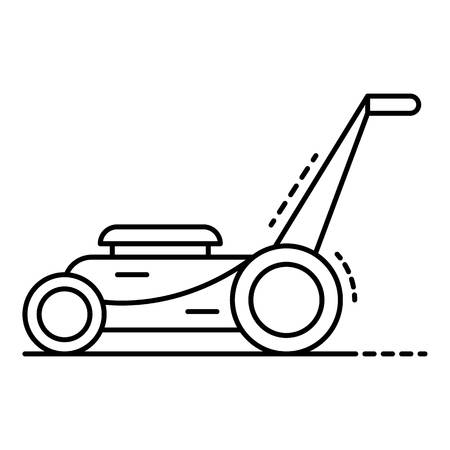 Motor grass cutter icon. Outline motor grass cutter vector icon for web design isolated on white backgroundのイラスト素材