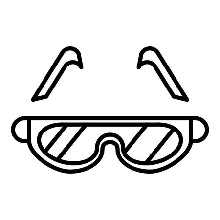 Mountain sun glasses icon. Outline mountain sun glasses vector icon for web design isolated on white backgroundのイラスト素材