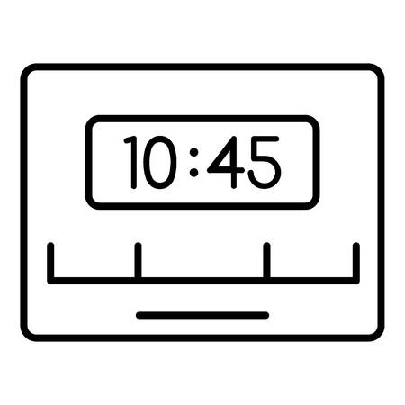 Reminder timer clock icon. Outline reminder timer clock vector icon for web design isolated on white backgroundのイラスト素材