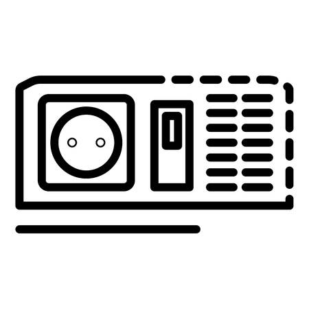 Electric converter icon. Outline electric converter vector icon for web design isolated on white backgroundのイラスト素材
