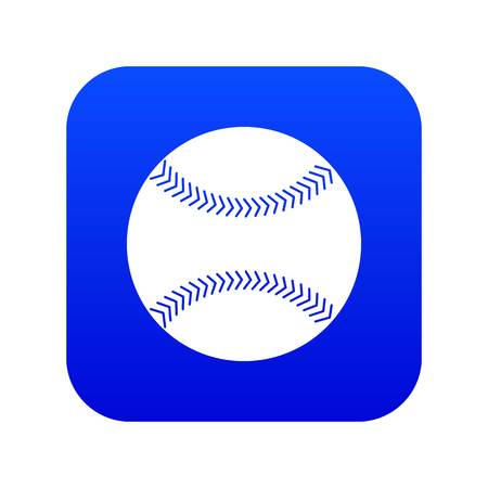Baseball icon digital blue for any design isolated on white vector illustrationのイラスト素材