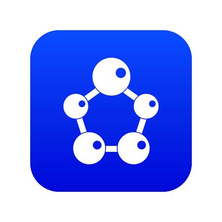 Chemical and physical atoms molecules icon digital blue for any design isolated on white vector illustrationのイラスト素材