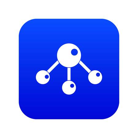 Chemical and physical atoms molecules icon digital blue for any design isolated on white vector illustrationのイラスト素材