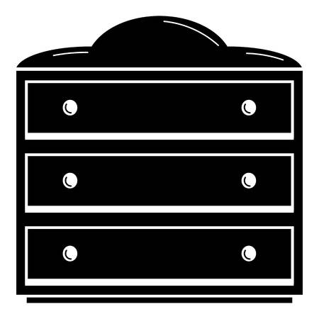 Drawer icon. Simple illustration of drawer vector icon for web design isolated on white backgroundのイラスト素材