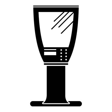 Street payment machine icon. Simple illustration of street payment machine vector icon for web design isolated on white backgroundのイラスト素材