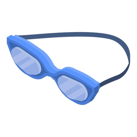 Swim glasses icon, isometric styleのイラスト素材