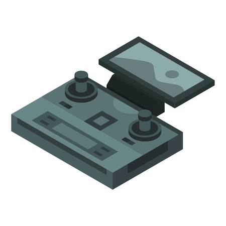 Smartphone drone control icon. Isometric of smartphone drone control vector icon for web design...