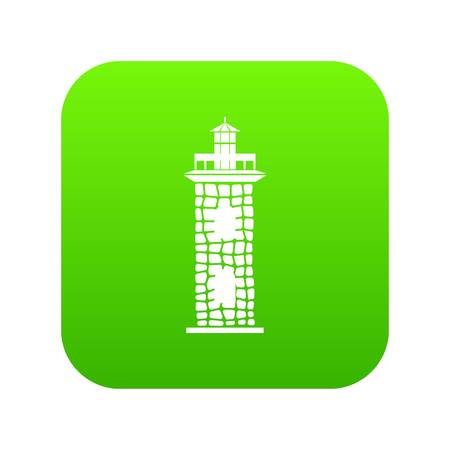 Stone lighthouse icon greenの写真素材