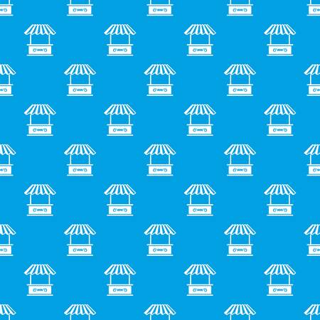 Roof stall pattern vector seamless blue repeat for any useのイラスト素材