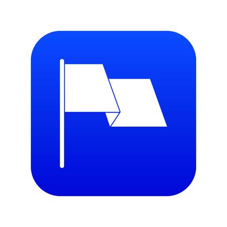 Waving flag icon digital blue for any design isolated on white vector illustrationのイラスト素材
