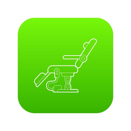 Dental chair icon green vector isolated on white backgroundのイラスト素材