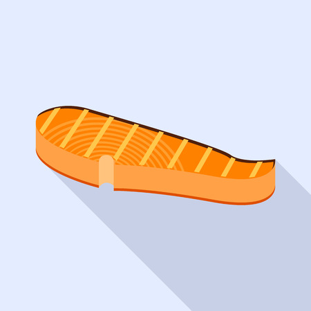 Red grill fish icon. Flat illustration of red grill fish vector icon for web designのイラスト素材
