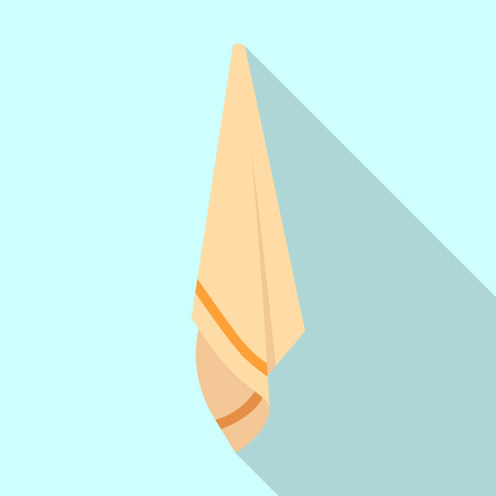 Towel on hanger icon. Flat illustration of towel on hanger vector icon for web designのイラスト素材