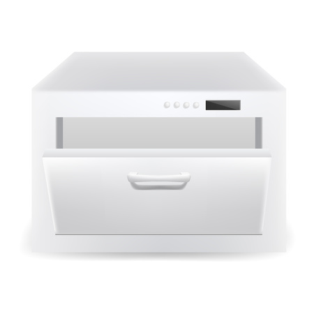 Clean dishwasher icon. Realistic illustration of clean dishwasher vector icon for web designのイラスト素材