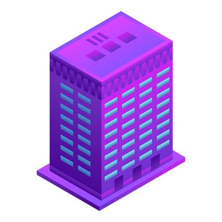 Smart building icon. Isometric of smart building vector icon for web design isolated on white backgroundのイラスト素材